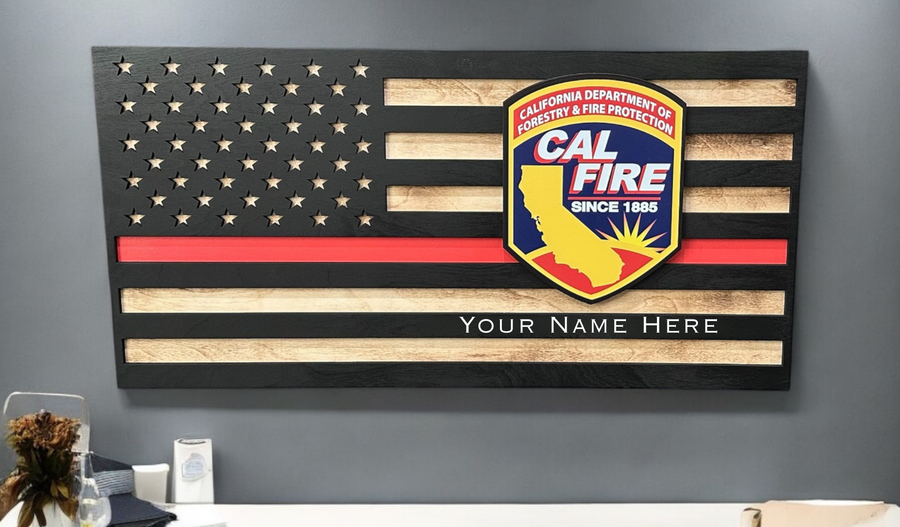 Custom Service Tribute Flag – CAL FIRE Edition