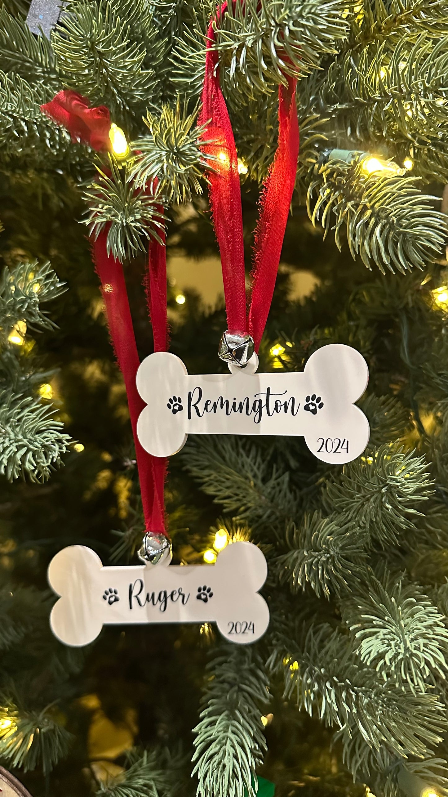 Personalized Dog Bone ornament