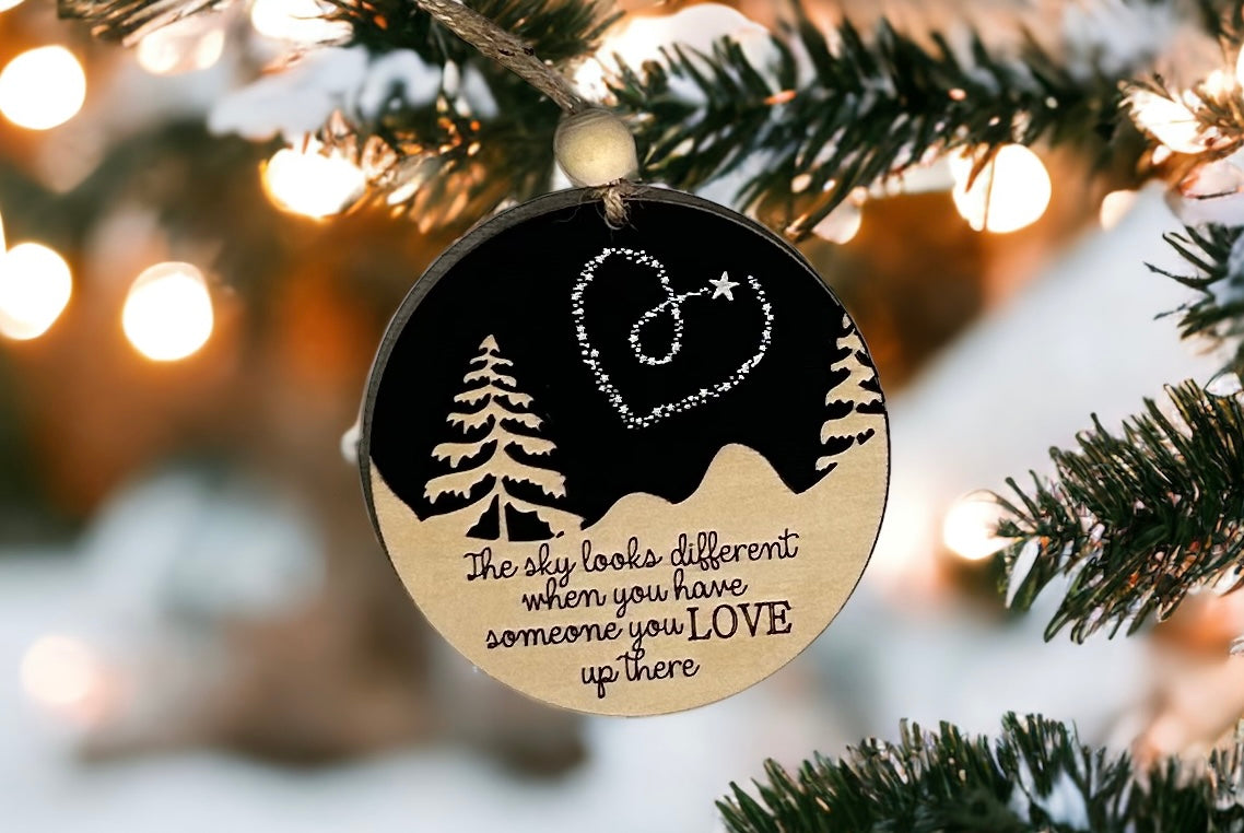 “The Sky Looks Different” Memorial Ornament