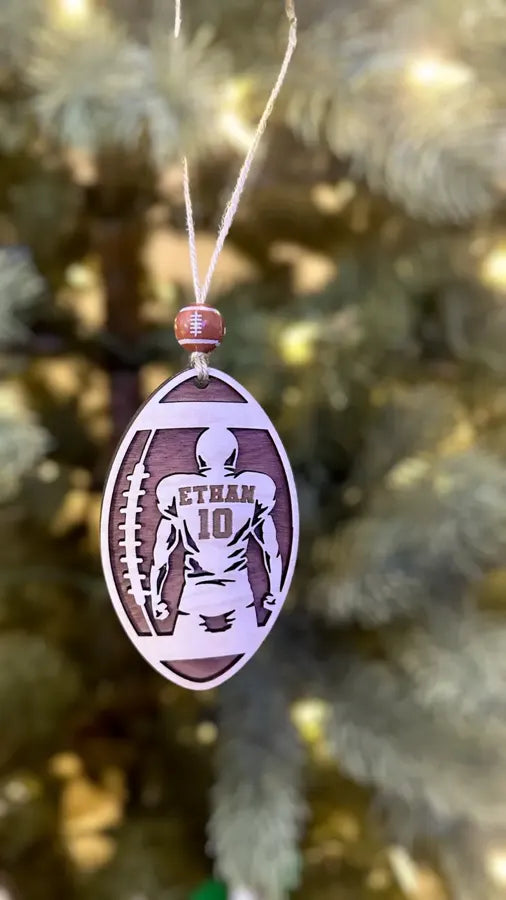 Personalized sports ornament