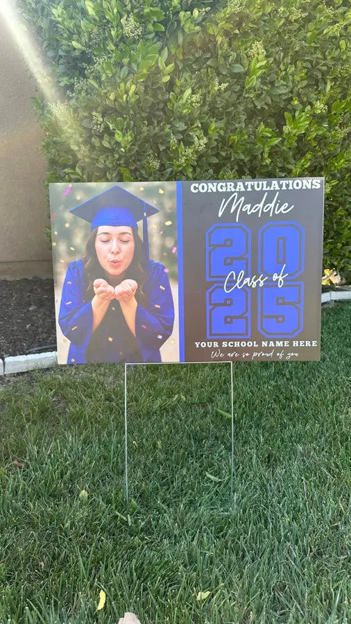 Personalized graduation yard sign