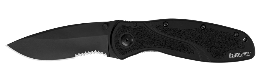 Kershaw Blur - Black, Serrated (1670BLKST)